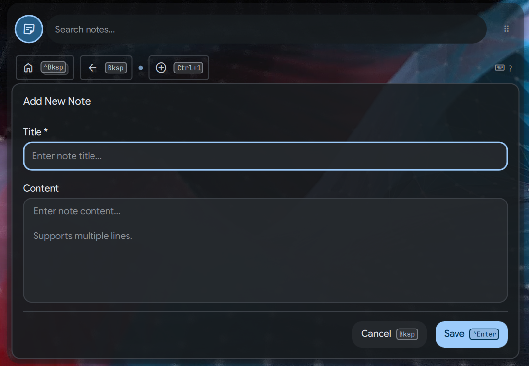 Form with text fields, textarea, and submit button