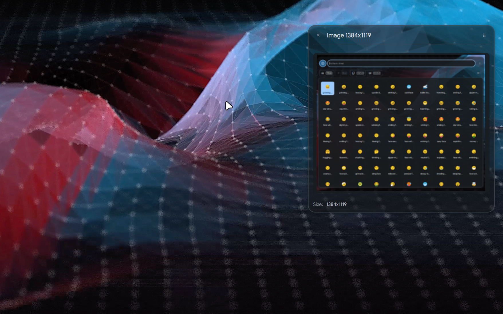 Detached preview panel floating on desktop